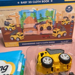 Contruccion Toddler Tuck Toys Whit Baby Touch and Feel Cloth Book age 3+